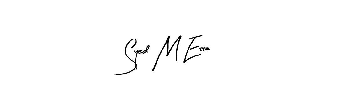 The best way (Arty Signature) to make a short signature is to pick only two or three words in your name. The name Syed M Essa include a total of six letters. For converting this name. Syed M Essa signature style 8 images and pictures png