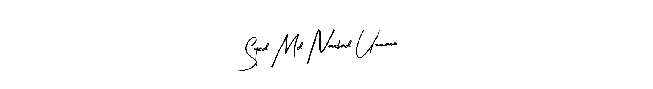 How to make Syed Md Naushad Uzzama name signature. Use Arty Signature style for creating short signs online. This is the latest handwritten sign. Syed Md Naushad Uzzama signature style 8 images and pictures png