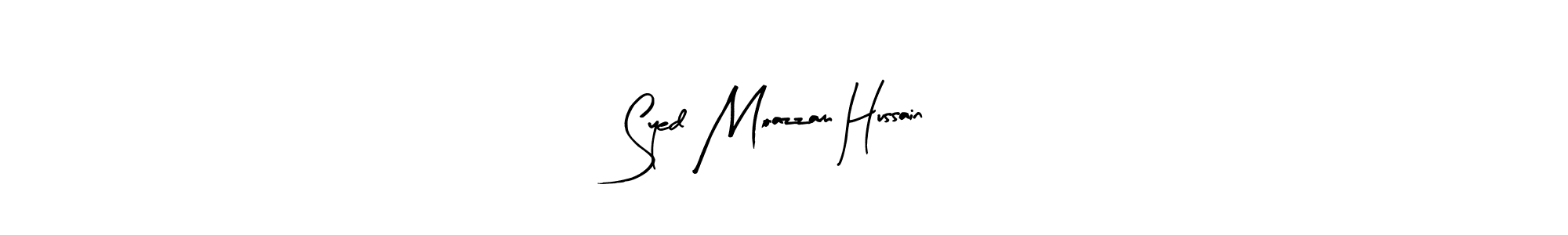 Use a signature maker to create a handwritten signature online. With this signature software, you can design (Arty Signature) your own signature for name Syed Moazzam Hussain. Syed Moazzam Hussain signature style 8 images and pictures png