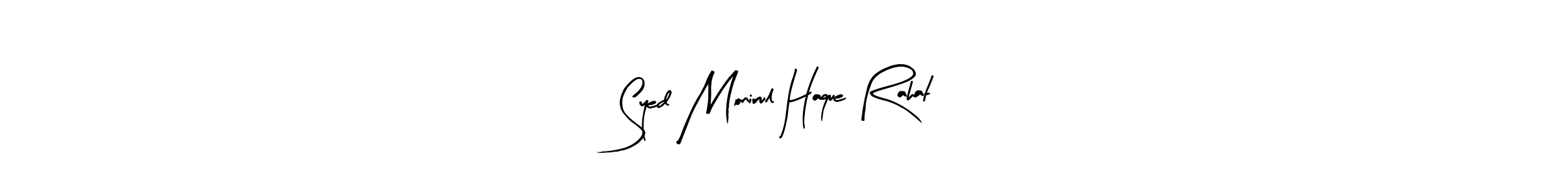 if you are searching for the best signature style for your name Syed Monirul Haque Rahat. so please give up your signature search. here we have designed multiple signature styles  using Arty Signature. Syed Monirul Haque Rahat signature style 8 images and pictures png