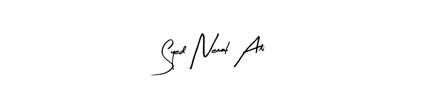 Make a beautiful signature design for name Syed Nemat Ali. With this signature (Arty Signature) style, you can create a handwritten signature for free. Syed Nemat Ali signature style 8 images and pictures png