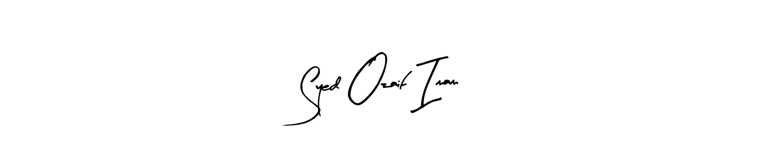 Design your own signature with our free online signature maker. With this signature software, you can create a handwritten (Arty Signature) signature for name Syed Ozaif Imam. Syed Ozaif Imam signature style 8 images and pictures png
