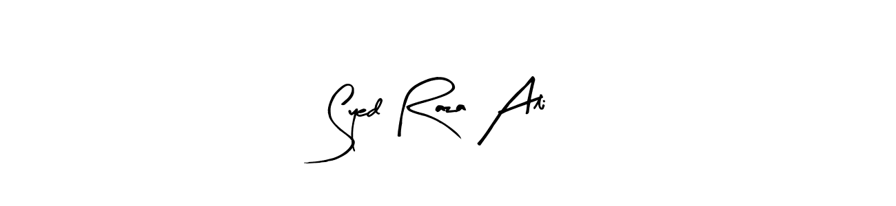 Similarly Arty Signature is the best handwritten signature design. Signature creator online .You can use it as an online autograph creator for name Syed Raza Ali. Syed Raza Ali signature style 8 images and pictures png