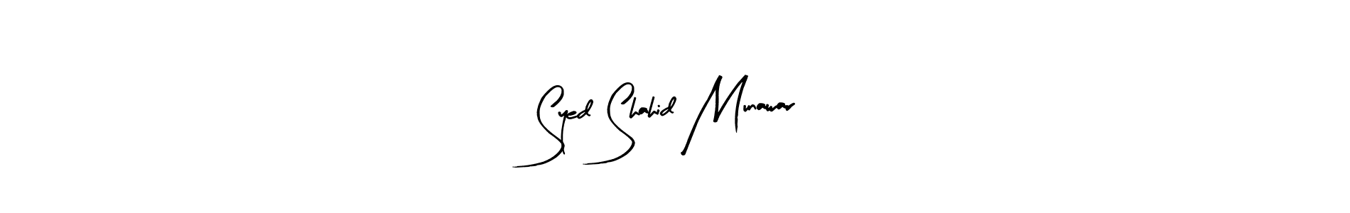 How to make Syed Shahid Munawar name signature. Use Arty Signature style for creating short signs online. This is the latest handwritten sign. Syed Shahid Munawar signature style 8 images and pictures png