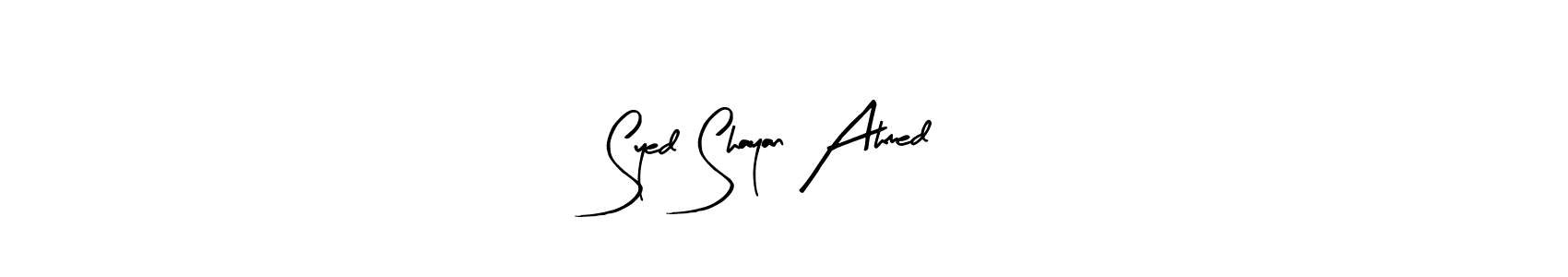 Similarly Arty Signature is the best handwritten signature design. Signature creator online .You can use it as an online autograph creator for name Syed Shayan Ahmed. Syed Shayan Ahmed signature style 8 images and pictures png