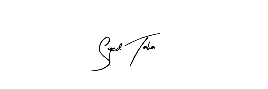 Arty Signature is a professional signature style that is perfect for those who want to add a touch of class to their signature. It is also a great choice for those who want to make their signature more unique. Get Syed Taha name to fancy signature for free. Syed Taha signature style 8 images and pictures png