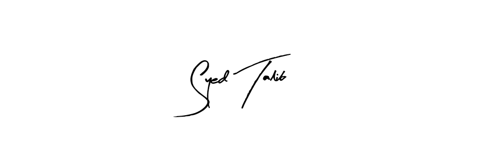 Arty Signature is a professional signature style that is perfect for those who want to add a touch of class to their signature. It is also a great choice for those who want to make their signature more unique. Get Syed Talib name to fancy signature for free. Syed Talib signature style 8 images and pictures png