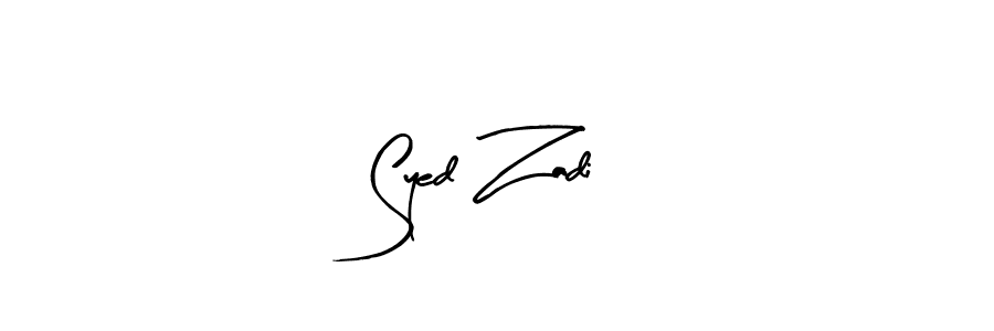 How to make Syed Zadi name signature. Use Arty Signature style for creating short signs online. This is the latest handwritten sign. Syed Zadi signature style 8 images and pictures png