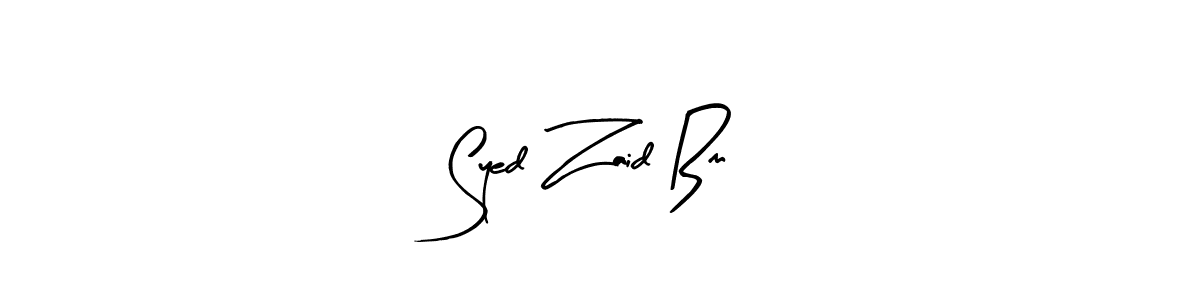 Arty Signature is a professional signature style that is perfect for those who want to add a touch of class to their signature. It is also a great choice for those who want to make their signature more unique. Get Syed Zaid Bm name to fancy signature for free. Syed Zaid Bm signature style 8 images and pictures png
