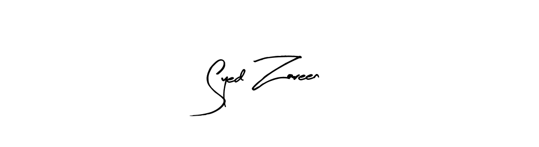 Similarly Arty Signature is the best handwritten signature design. Signature creator online .You can use it as an online autograph creator for name Syed Zareen. Syed Zareen signature style 8 images and pictures png