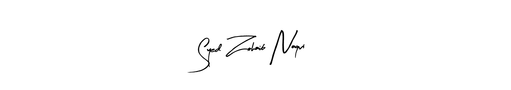 Design your own signature with our free online signature maker. With this signature software, you can create a handwritten (Arty Signature) signature for name Syed Zohaib Naqvi. Syed Zohaib Naqvi signature style 8 images and pictures png