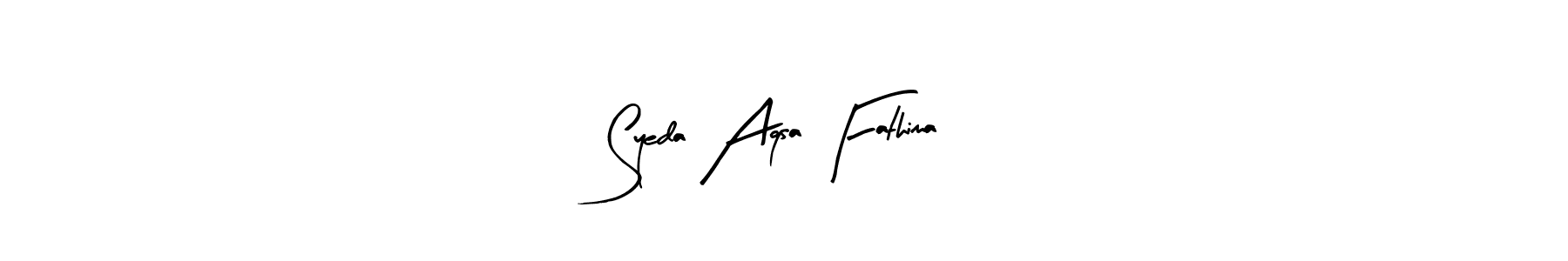Use a signature maker to create a handwritten signature online. With this signature software, you can design (Arty Signature) your own signature for name Syeda Aqsa Fathima. Syeda Aqsa Fathima signature style 8 images and pictures png