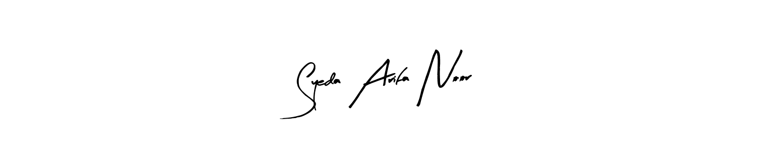Also we have Syeda Arifa Noor name is the best signature style. Create professional handwritten signature collection using Arty Signature autograph style. Syeda Arifa Noor signature style 8 images and pictures png