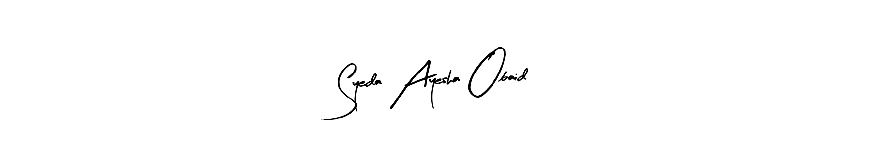 Syeda Ayesha Obaid stylish signature style. Best Handwritten Sign (Arty Signature) for my name. Handwritten Signature Collection Ideas for my name Syeda Ayesha Obaid. Syeda Ayesha Obaid signature style 8 images and pictures png