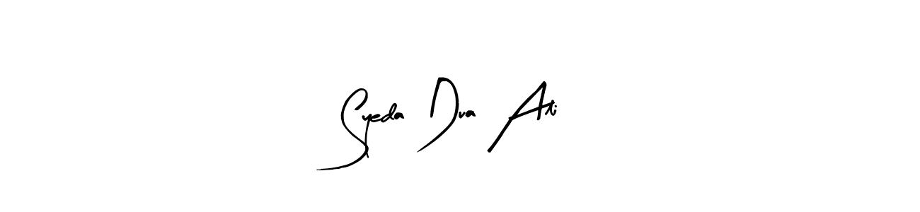 Make a beautiful signature design for name Syeda Dua Ali. With this signature (Arty Signature) style, you can create a handwritten signature for free. Syeda Dua Ali signature style 8 images and pictures png