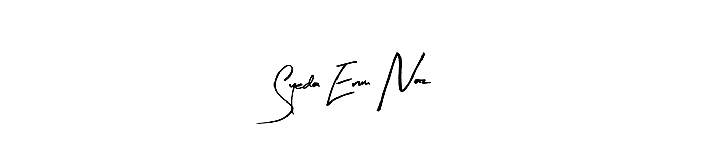 This is the best signature style for the Syeda Erum Naz name. Also you like these signature font (Arty Signature). Mix name signature. Syeda Erum Naz signature style 8 images and pictures png