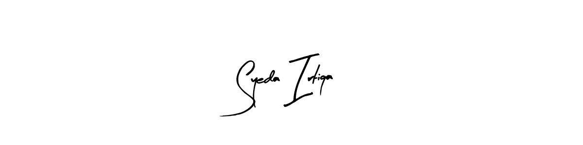 Arty Signature is a professional signature style that is perfect for those who want to add a touch of class to their signature. It is also a great choice for those who want to make their signature more unique. Get Syeda Irtiqa name to fancy signature for free. Syeda Irtiqa signature style 8 images and pictures png