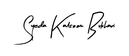 A classic penmanship look for Syeda Kalsoom Bukhari. The Arty Signature font brings timeless elegance and confidence to every signed document. Syeda Kalsoom Bukhari signature style 8 images and pictures png