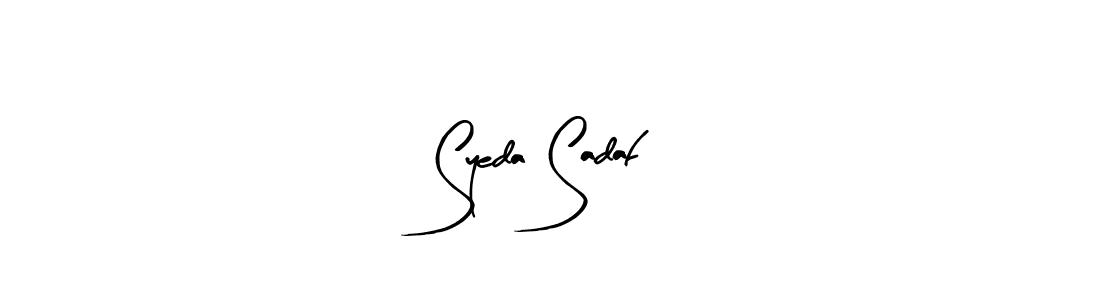 Make a beautiful signature design for name Syeda Sadaf. With this signature (Arty Signature) style, you can create a handwritten signature for free. Syeda Sadaf signature style 8 images and pictures png