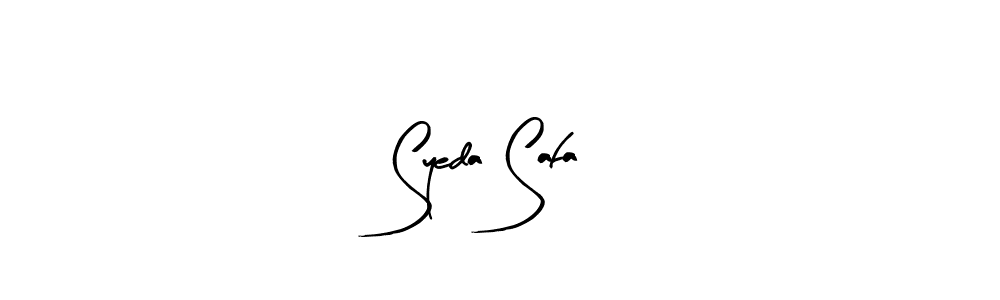 Make a beautiful signature design for name Syeda Safa. With this signature (Arty Signature) style, you can create a handwritten signature for free. Syeda Safa signature style 8 images and pictures png