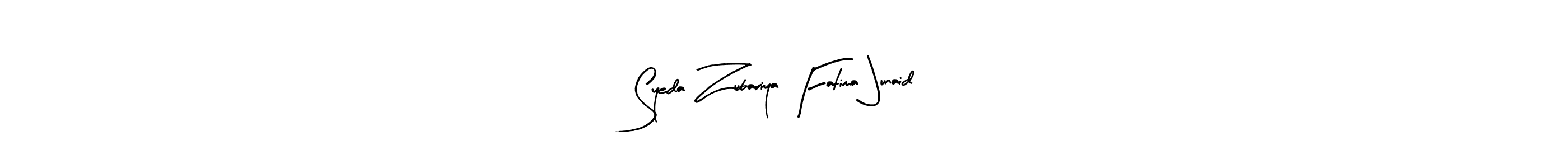 Similarly Arty Signature is the best handwritten signature design. Signature creator online .You can use it as an online autograph creator for name Syeda Zubariya Fatima Junaid. Syeda Zubariya Fatima Junaid signature style 8 images and pictures png