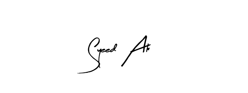 The best way (Arty Signature) to make a short signature is to pick only two or three words in your name. The name Syeed Ak include a total of six letters. For converting this name. Syeed Ak signature style 8 images and pictures png