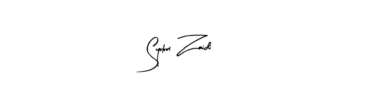 Syukri Zaidi stylish signature style. Best Handwritten Sign (Arty Signature) for my name. Handwritten Signature Collection Ideas for my name Syukri Zaidi. Syukri Zaidi signature style 8 images and pictures png