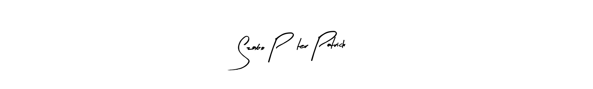 if you are searching for the best signature style for your name Szabo Péter Patrick. so please give up your signature search. here we have designed multiple signature styles  using Arty Signature. Szabo Péter Patrick signature style 8 images and pictures png