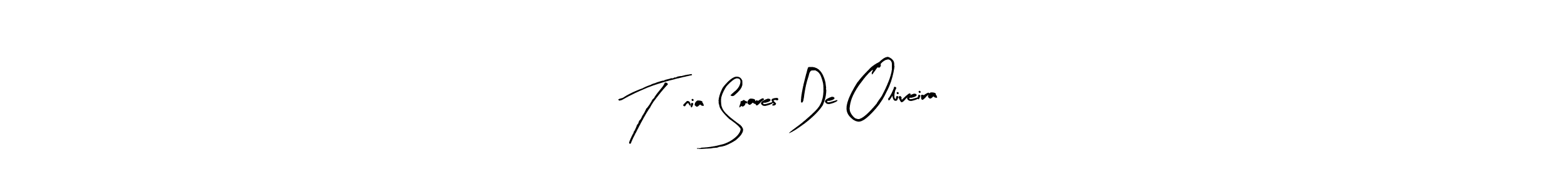 Make a beautiful signature design for name Tânia Soares De Oliveira. With this signature (Arty Signature) style, you can create a handwritten signature for free. Tânia Soares De Oliveira signature style 8 images and pictures png