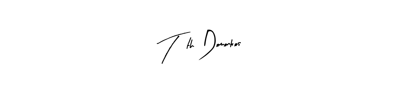 How to make Tóth Domonkos name signature. Use Arty Signature style for creating short signs online. This is the latest handwritten sign. Tóth Domonkos signature style 8 images and pictures png