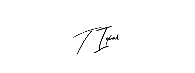 Use a signature maker to create a handwritten signature online. With this signature software, you can design (Arty Signature) your own signature for name T  Iqbal. T  Iqbal signature style 8 images and pictures png