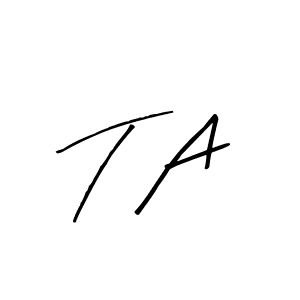 Design your own signature with our free online signature maker. With this signature software, you can create a handwritten (Arty Signature) signature for name T A. T A signature style 8 images and pictures png