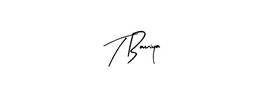Use a signature maker to create a handwritten signature online. With this signature software, you can design (Arty Signature) your own signature for name T Bamniya. T Bamniya signature style 8 images and pictures png