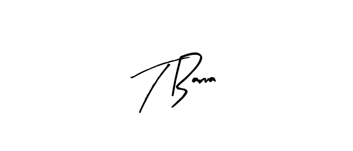 How to make T Barua name signature. Use Arty Signature style for creating short signs online. This is the latest handwritten sign. T Barua signature style 8 images and pictures png