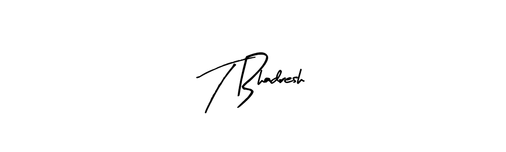 This is the best signature style for the T Bhadresh name. Also you like these signature font (Arty Signature). Mix name signature. T Bhadresh signature style 8 images and pictures png