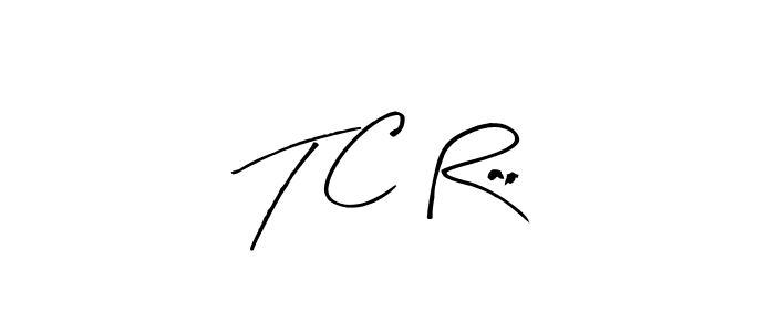 Similarly Arty Signature is the best handwritten signature design. Signature creator online .You can use it as an online autograph creator for name T C Rao. T C Rao signature style 8 images and pictures png