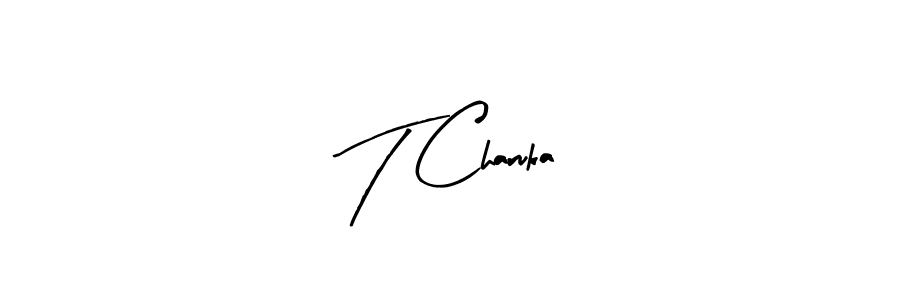 Make a beautiful signature design for name T Charuka. With this signature (Arty Signature) style, you can create a handwritten signature for free. T Charuka signature style 8 images and pictures png