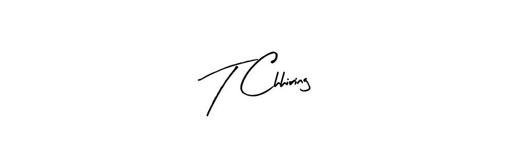 Make a beautiful signature design for name T Chhiring. With this signature (Arty Signature) style, you can create a handwritten signature for free. T Chhiring signature style 8 images and pictures png