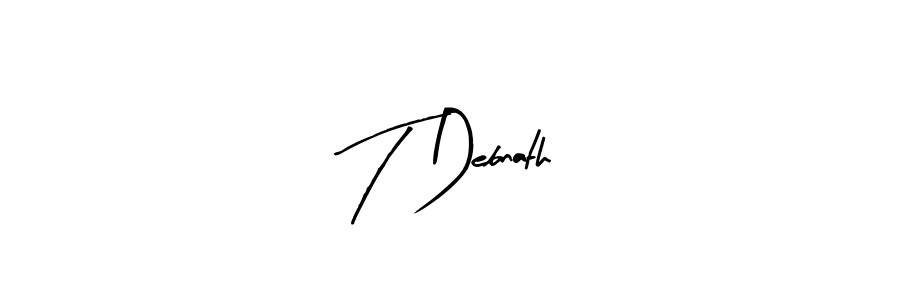 if you are searching for the best signature style for your name T Debnath. so please give up your signature search. here we have designed multiple signature styles  using Arty Signature. T Debnath signature style 8 images and pictures png