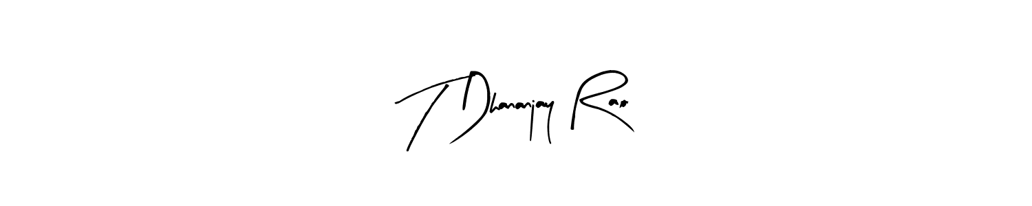 Similarly Arty Signature is the best handwritten signature design. Signature creator online .You can use it as an online autograph creator for name T Dhananjay Rao. T Dhananjay Rao signature style 8 images and pictures png