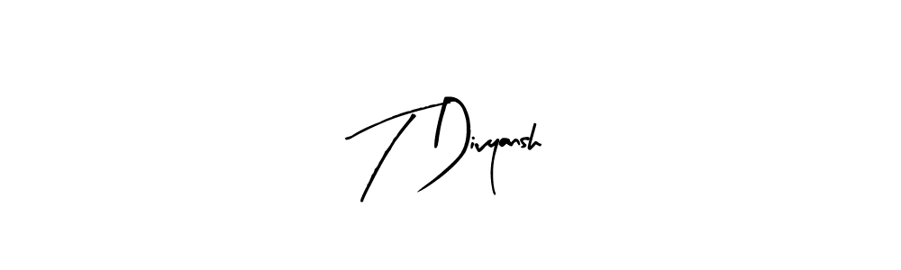 Also You can easily find your signature by using the search form. We will create T Divyansh name handwritten signature images for you free of cost using Arty Signature sign style. T Divyansh signature style 8 images and pictures png