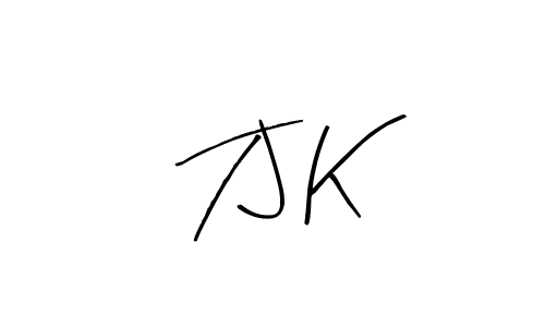 How to make T J K signature? Arty Signature is a professional autograph style. Create handwritten signature for T J K name. T J K signature style 8 images and pictures png