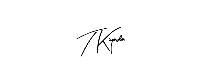 T Kiyada stylish signature style. Best Handwritten Sign (Arty Signature) for my name. Handwritten Signature Collection Ideas for my name T Kiyada. T Kiyada signature style 8 images and pictures png