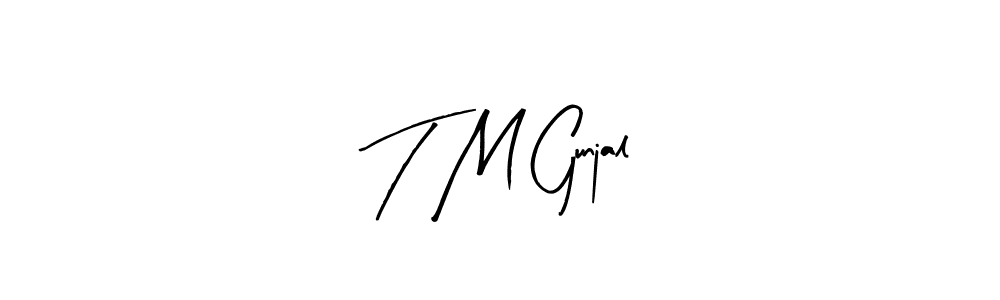 Use a signature maker to create a handwritten signature online. With this signature software, you can design (Arty Signature) your own signature for name T M Gunjal. T M Gunjal signature style 8 images and pictures png