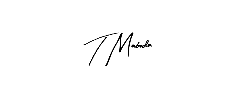Make a beautiful signature design for name T Mabuda. With this signature (Arty Signature) style, you can create a handwritten signature for free. T Mabuda signature style 8 images and pictures png