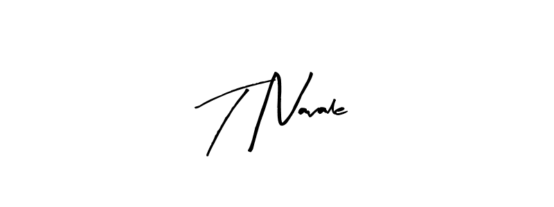 The best way (Arty Signature) to make a short signature is to pick only two or three words in your name. The name T Navale include a total of six letters. For converting this name. T Navale signature style 8 images and pictures png