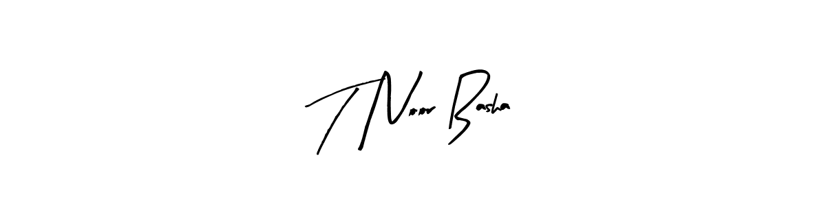 T Noor Basha stylish signature style. Best Handwritten Sign (Arty Signature) for my name. Handwritten Signature Collection Ideas for my name T Noor Basha. T Noor Basha signature style 8 images and pictures png