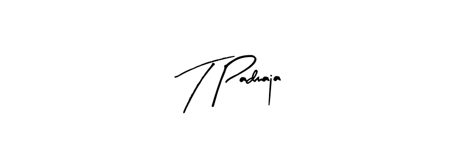 Create a beautiful signature design for name T Padmaja. With this signature (Arty Signature) fonts, you can make a handwritten signature for free. T Padmaja signature style 8 images and pictures png