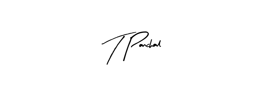 The best way (Arty Signature) to make a short signature is to pick only two or three words in your name. The name T Panchal include a total of six letters. For converting this name. T Panchal signature style 8 images and pictures png