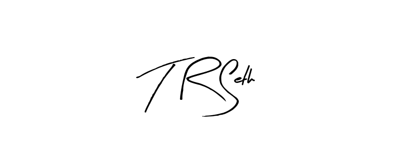 Similarly Arty Signature is the best handwritten signature design. Signature creator online .You can use it as an online autograph creator for name T R Seth. T R Seth signature style 8 images and pictures png